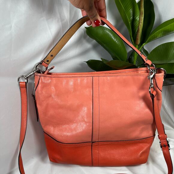 COACH Y2K Hampton 19393 Two Tone Pink Hobo Style Shoulder Bag - Picture 2 of 12